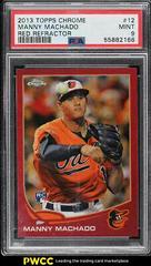 Manny Machado [Red Refractor] #12 Baseball Cards 2013 Topps Chrome Prices