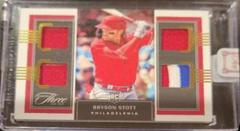 Bryson Stott [Gold] #RQJ-BS Baseball Cards 2022 Panini Three and Two Rookie Quad Jerseys Prices