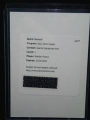 Wander Franco [Holo] Baseball Cards 2022 Panini Select Sparks Signatures Prices