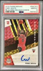 Coby White [Black Gold Choice] #RA-CWT Basketball Cards 2019 Panini Mosaic Rookie Autographs Prices