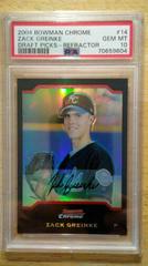 Zack Greinke [Gold Refractor] #14 Baseball Cards 2004 Bowman Chrome Draft Picks Prices