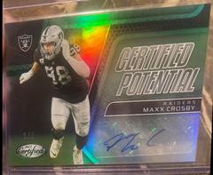 Maxx Crosby [Green] #CPS-MC Football Cards 2022 Panini Certified Potential Signatures Prices