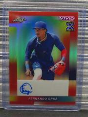 Fernando Cruz [Red Prismatic] #BA-FC1 Baseball Cards 2023 Leaf Vivid Autograph Prices