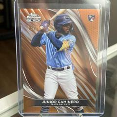 Junior Caminero [Orange Refractor] #78 Baseball Cards 2024 Topps Chrome Black Prices