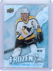 Mario Lemieux [Blue Frost] #FT-ML Hockey Cards 2022 Upper Deck Trilogy Frozen in Time Prices