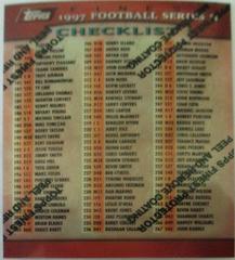 Checklist 2 [Refractor] Football Cards 1997 Topps Finest Prices