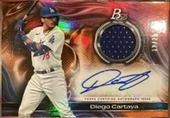Diego Cartaya [Orange] Baseball Cards 2023 Bowman Platinum Pieces Autograph Relics Prices