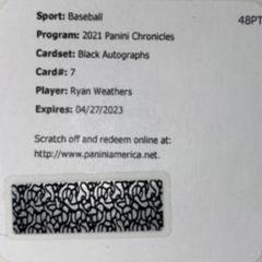 Ryan Weathers [Autographs] #7 Baseball Cards 2021 Panini Chronicles Black Prices