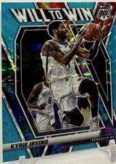 Kyrie Irving [Blue Fluorescent] #14 Basketball Cards 2020 Panini Mosaic Will to Win Prices