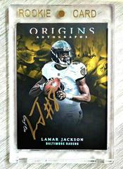 Lamar Jackson [Gold] #RA-LJ Football Cards 2018 Panini Origins Rookie Autographs Prices