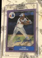 Tim Raines [Purple] #87TBA-TR Baseball Cards 2022 Topps Clearly Authentic 1987 Autographs Prices