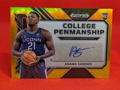Adama Sanogo [Gold] #CP-ADS Basketball Cards 2023 Panini Prizm Draft Picks College Penmanship Autographs Prices