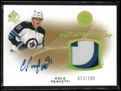 Cole Perfetti #FWAP-CP Hockey Cards 2021 SP Authentic Future Watch Auto Patch Prices