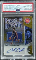 Cade Cunningham [Gold] Basketball Cards 2021 Panini Donruss Optic Fast Break Signatures Prices