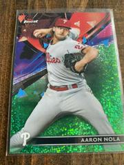 Aaron Nola [Green Speckle Refractor] #76 Baseball Cards 2021 Topps Finest Prices