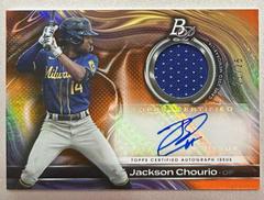 Jackson Chourio [Orange] #PPAR-JC Baseball Cards 2023 Bowman Platinum Pieces Autograph Relics Prices