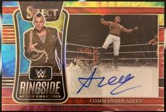 Commander Azeez [Tie Dye Prizm] #RA-CAZ Wrestling Cards 2022 Panini Select WWE Ringside Action Signatures Prices
