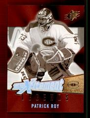 Patrick Roy [Gold] #XL-PR Hockey Cards 2005 SPx Xcitement Legends Prices
