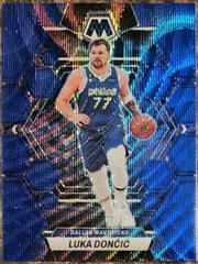 Luka Doncic [Blue Wave] #1 Basketball Cards 2022 Panini Mosaic Prices