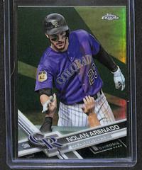 Nolan Arenado [Purple Jersey Green] Baseball Cards 2017 Topps Chrome Prices