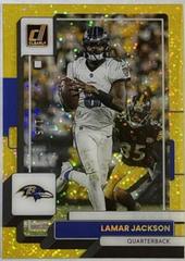 Lamar Jackson [Holo Gold] #3 Football Cards 2022 Panini Clearly Donruss Prices