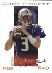 Cody Pickett Football Cards 2004 Sage Prices