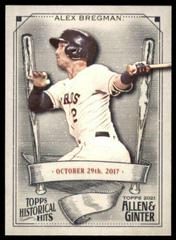 Alex Bregman #HH-37 Baseball Cards 2021 Topps Allen & Ginter Historic Hits Prices