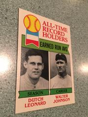 All Time ERA Leader [D. Leonard, W. Johnson] #418 Baseball Cards 1979 Topps Prices