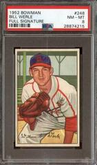 Bill Werle [Full Signature] #248 Baseball Cards 1952 Bowman Prices