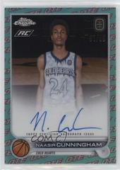 Naasir Cunningham [Aqua Red] #CA-NC3 Basketball Cards 2022 Topps Chrome OTE Overtime Elite Autographs Prices