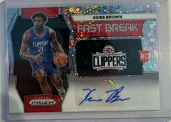 Kobe Brown #6 Basketball Cards 2023 Panini Prizm Fast Break Rookie Autograph Prices