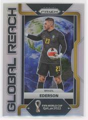 Ederson [Silver] Soccer Cards 2022 Panini Prizm World Cup Global Reach Prices
