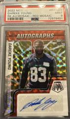 Dareke Young [Red] #RAM-AE Football Cards 2022 Panini Mosaic Rookie Autographs Prices