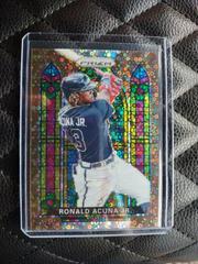 Ronald Acuna Jr. [Bronze Donut Circles Prizm] #SG-4 Baseball Cards 2021 Panini Prizm Stained Glass Prices