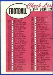 Checklist 133-263 Football Cards 1969 Topps Prices