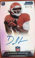 DeAndre Hopkins [Gold Refractor] #DH Football Cards 2013 Bowman Chrome Rookie Autograph Prices