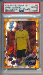 Erling Haaland [Orange] #49 Soccer Cards 2020 Topps Chrome UEFA Champions League Sapphire Prices