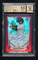 Micah Johnson [Chrome Red Refractor] #MJ Baseball Cards 2014 Bowman Prospect Autograph Prices