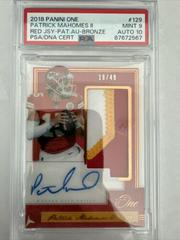 Patrick Mahomes II [Patch Autograph Bronze] #129 Football Cards 2018 Panini One Prices