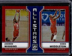 Andrew Wiggins, Khris Middleton [Red] #7 Basketball Cards 2022 Panini Donruss Optic All Stars Prices