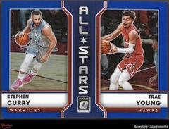 Stephen Curry, Trae Young [Blue] Basketball Cards 2022 Panini Donruss Optic All Stars Prices