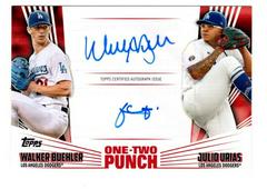 Julio Urias, Walker Buehler Baseball Cards 2023 Topps One Two Punch Autographs Prices