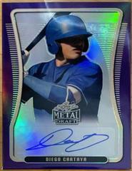 Diego Cartaya [Purple Rainbow] #BA-DC2 Baseball Cards 2020 Leaf Metal Draft Autographs Prices