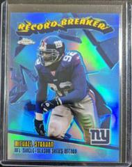 Michael Strahan [Refractor] #RB21 Football Cards 2003 Topps Chrome Record Breakers Prices