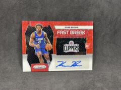 Kobe Brown [Red] #6 Basketball Cards 2023 Panini Prizm Fast Break Rookie Autograph Prices