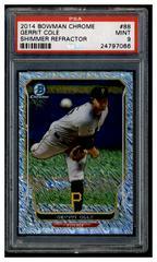 Gerrit Cole [Shimmer Refractor] #88 Baseball Cards 2014 Bowman Chrome Prices