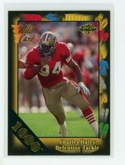 Charles Haley [1000 Stripe] #62 Football Cards 1991 Wild Card Prices