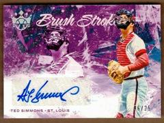 Ted Simmons [Holo Silver] #BS-TS Baseball Cards 2022 Panini Diamond Kings Brush Strokes Autograph Prices