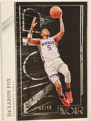 De'Aaron Fox Basketball Cards 2021 Panini Noir Prices