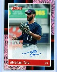 Abraham Toro [Pink Fireworks] #R88S-AT Baseball Cards 2022 Panini Donruss Retro 1988 Signatures Prices